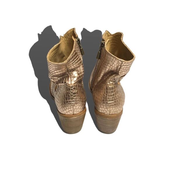 Free People x Marco Delli Evelina Metallic Embroidered Leather Ankle Boots - Picture 4 of 16